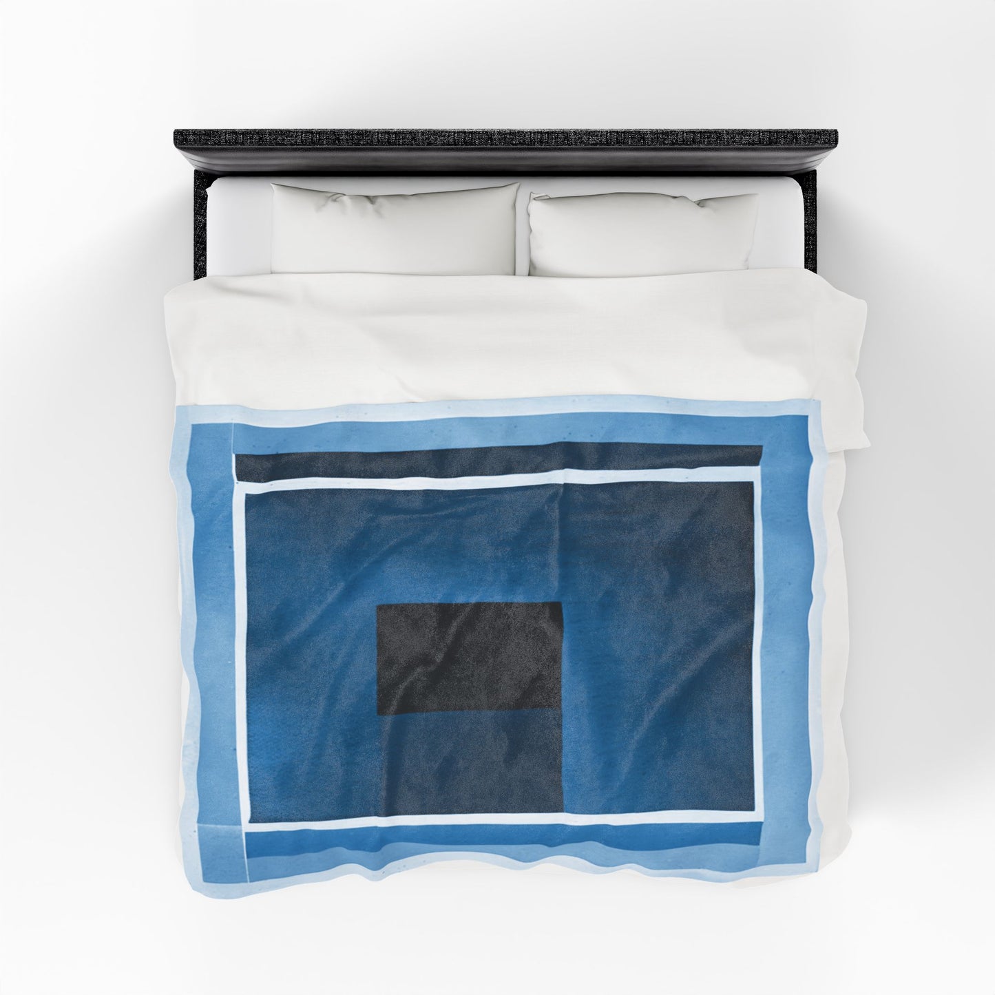 Blue Shadow Velveteen Plush Blanket, 60" x 80"