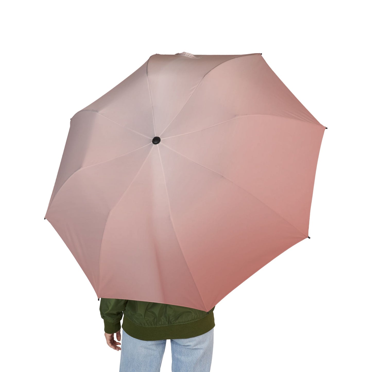 Rose Red Fade Foldable Umbrella - Compact & Chic