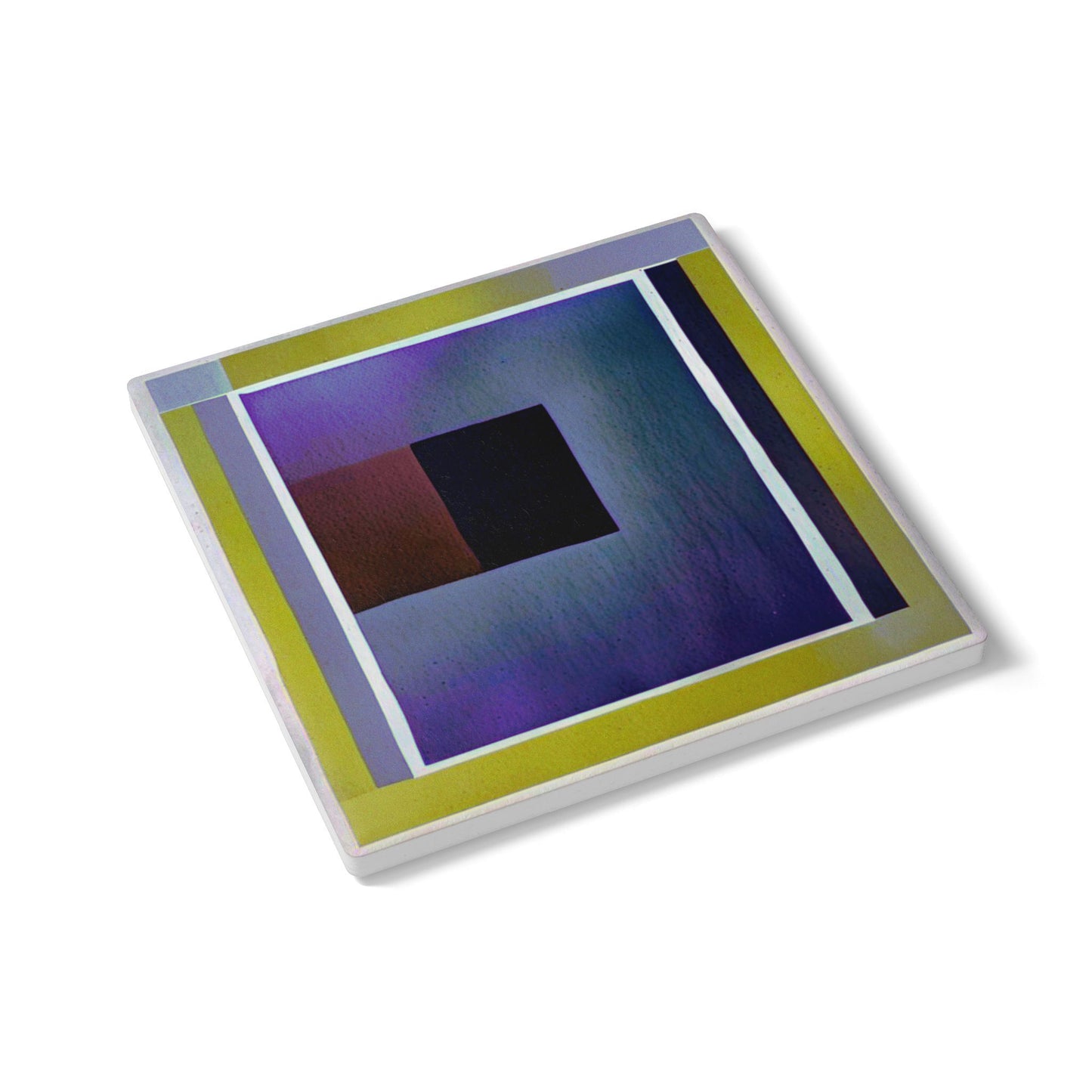Zeta Shadow 4" x 4" Square Ceramic Coaster