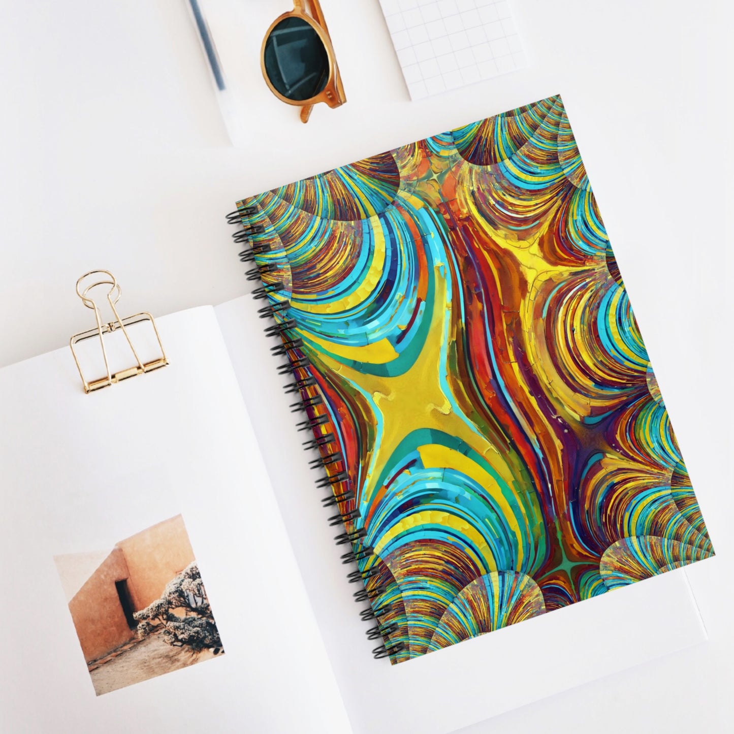 Uzi Spiral Alpha Spiral Notebook - Ruled Line, 6" x 8", 118 pages