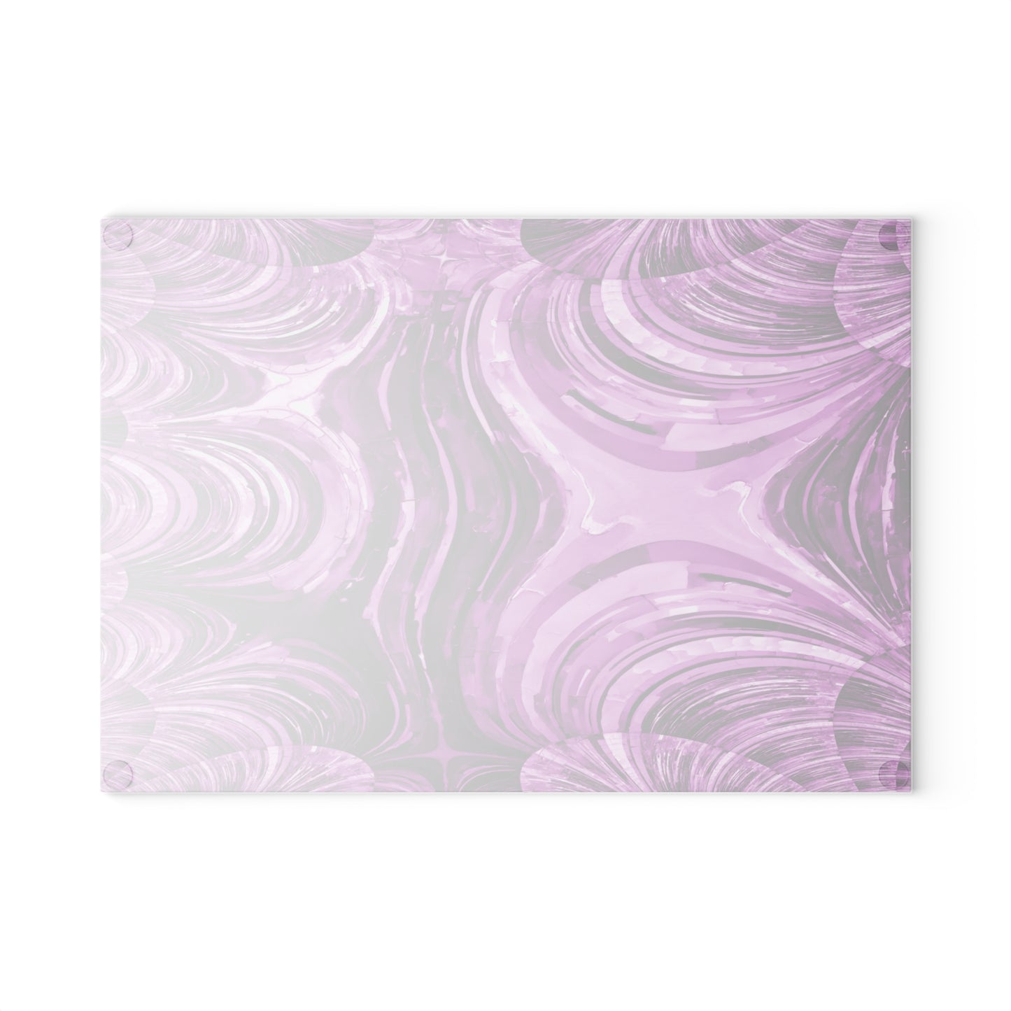 Uzi Spiral Powder Lavender Pastel 8" x 11" Glass Cutting Board