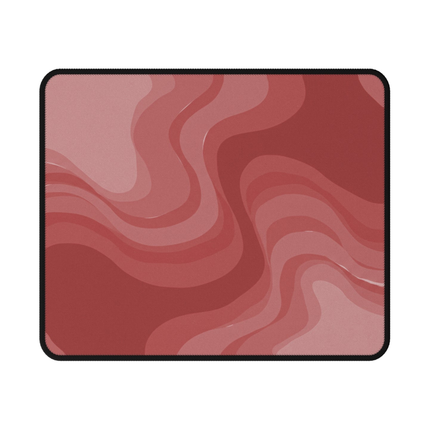 Power Red Wavey Non-Slip Gaming Mouse Pad, 9.5" X 8" Rectangle