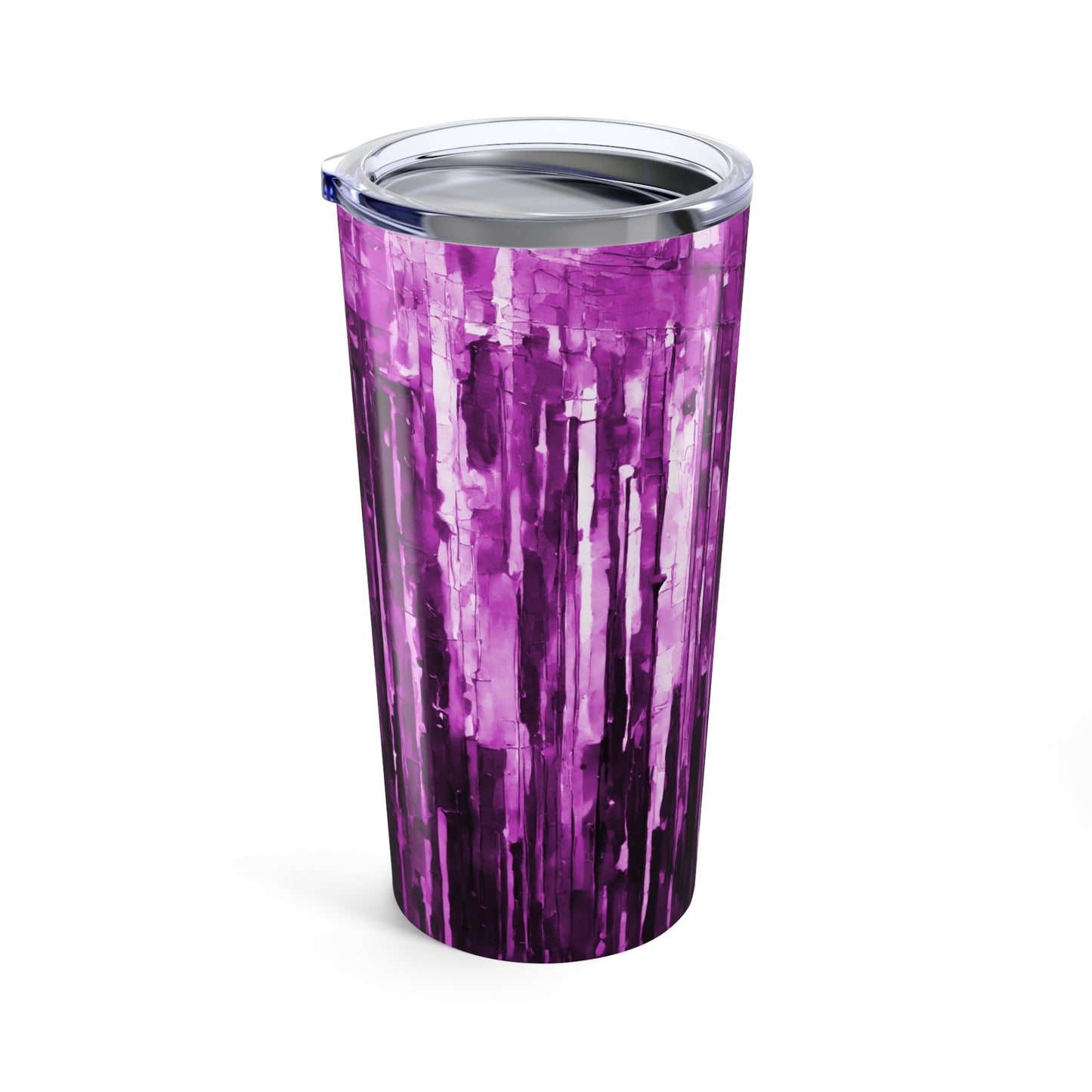 Striped Powder Lavender Tumbler 20oz