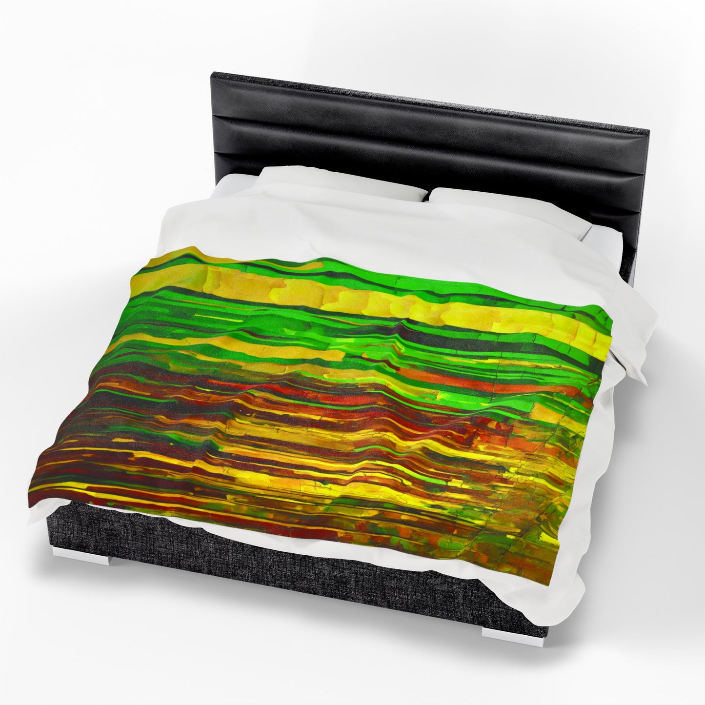 Striped Beta Velveteen Plush Blanket, 60" x 80"