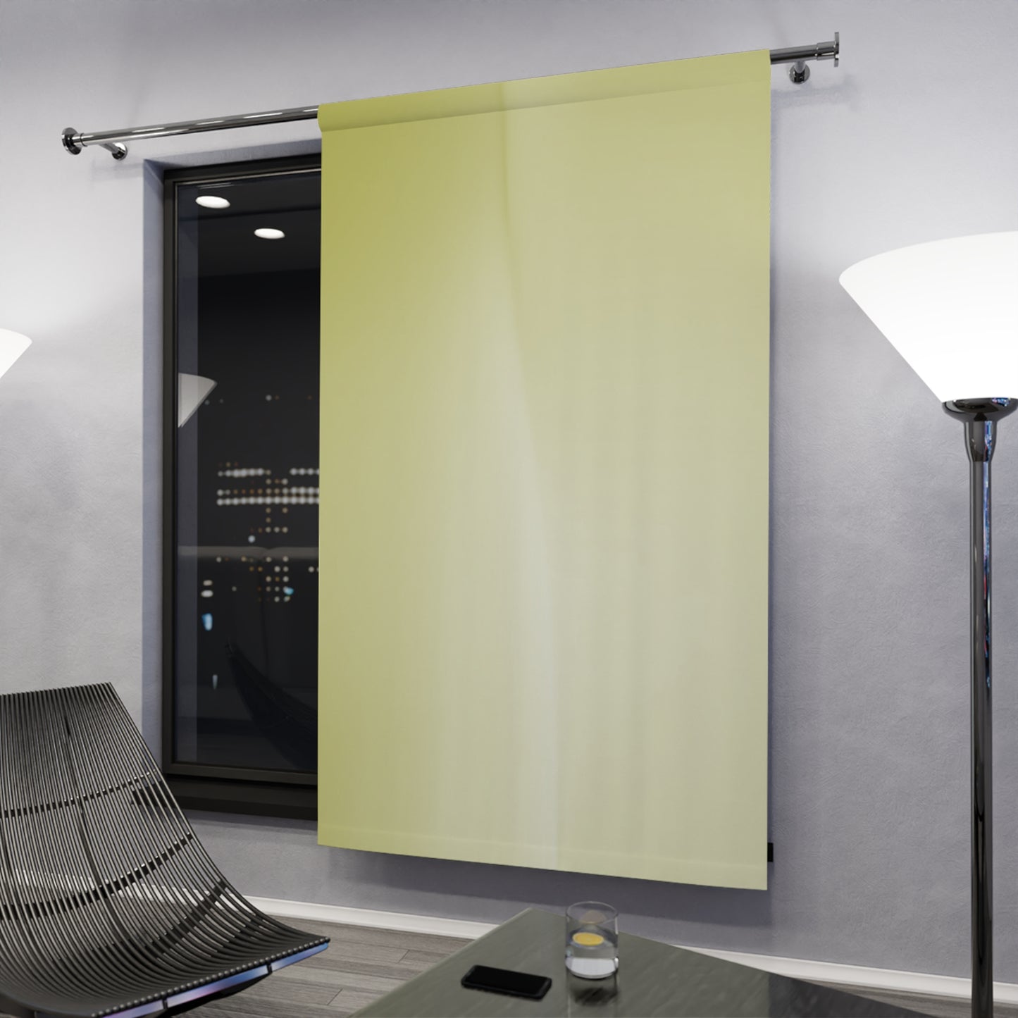 Lemon Fade Window Curtain, 50" x 84", blackout