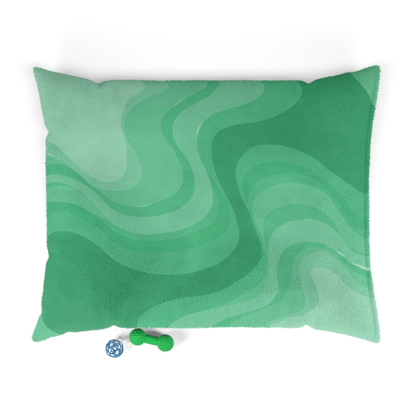 Mint Green Wavey 50" × 40" Pet Bed