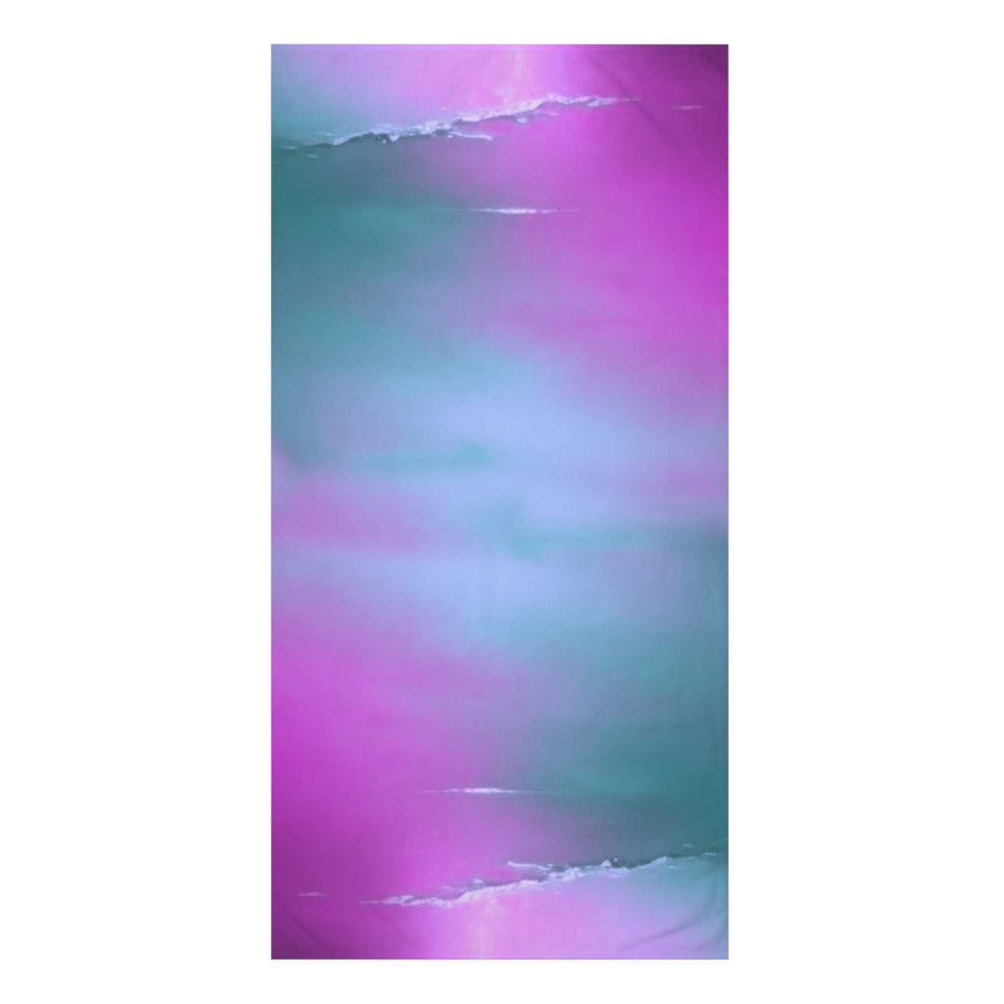 Dark Blue Green Sea Purple Fog 30" x 60" Mink-Cotton Towel (50% polyester, 50% cotton)