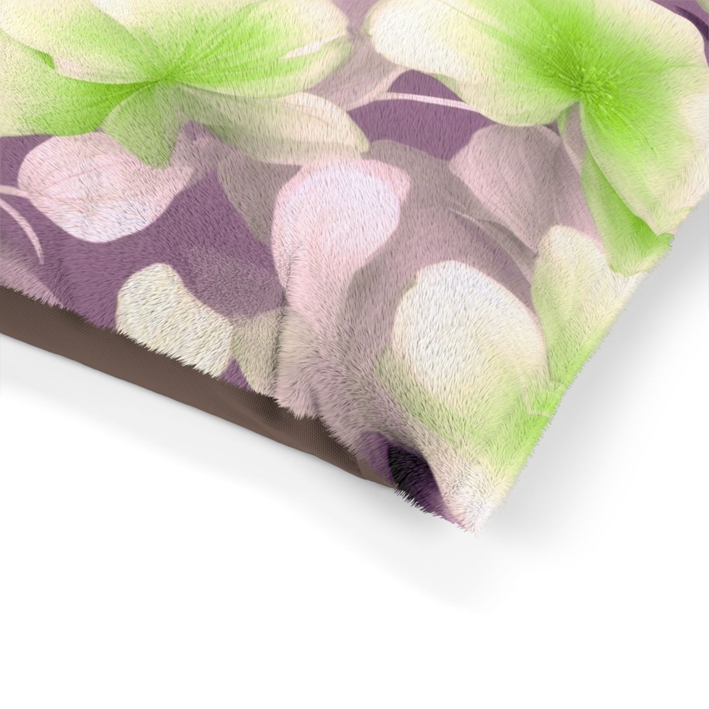 Lime Lavender Floral Bunch Pet Bed, 40" × 30"