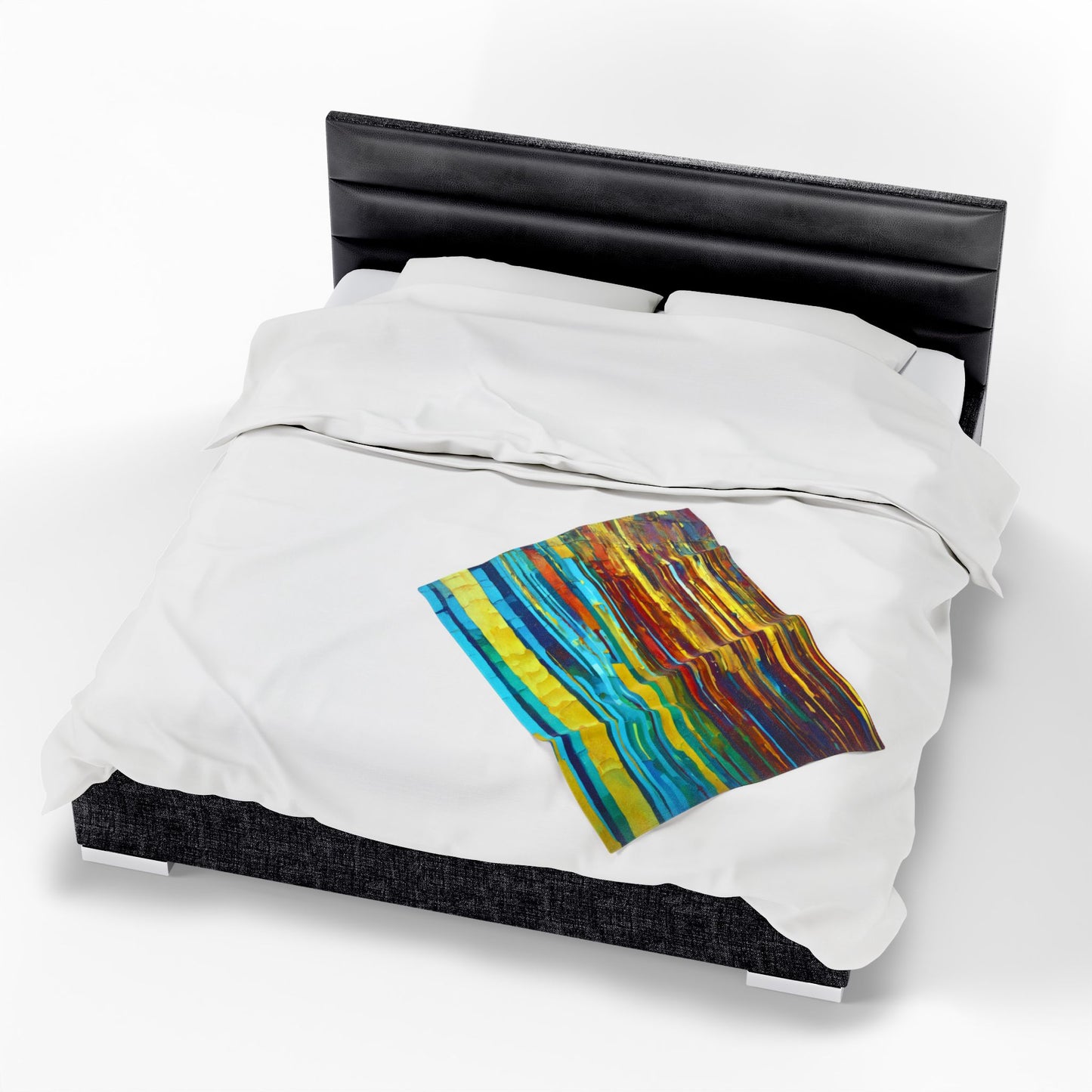 Striped Alpha Velveteen Plush Blanket, 30" x 40"