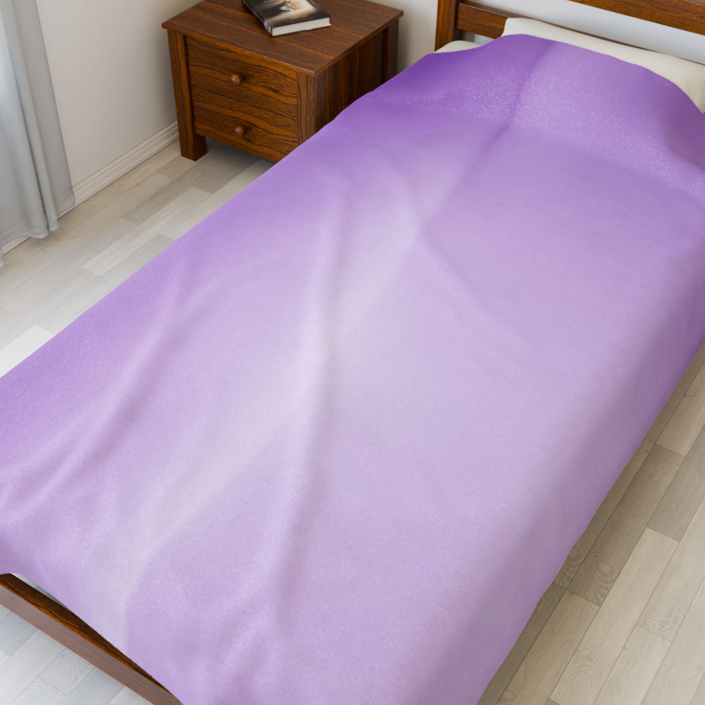 Soft Lavender Fade Velveteen Plush Blanket, 60" x 80"