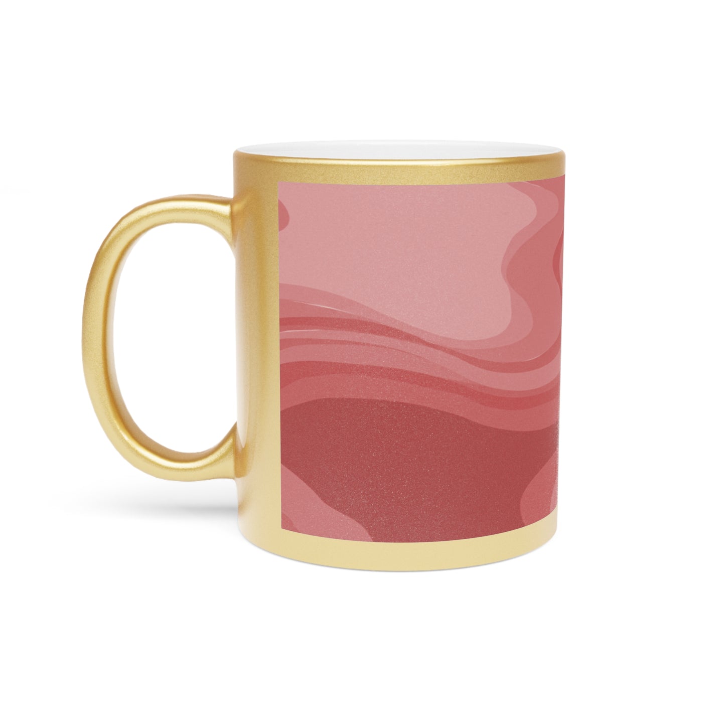 Power Red Wavey 11 oz Metallic Mug (Silver\Gold)