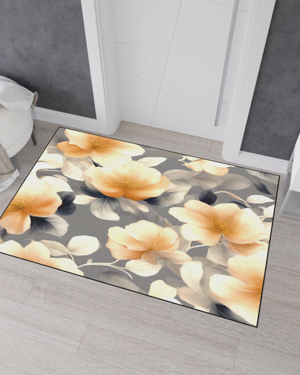 Soft Blossom Floral Bunch Heavy Duty Floor Mat, 48" x 72"