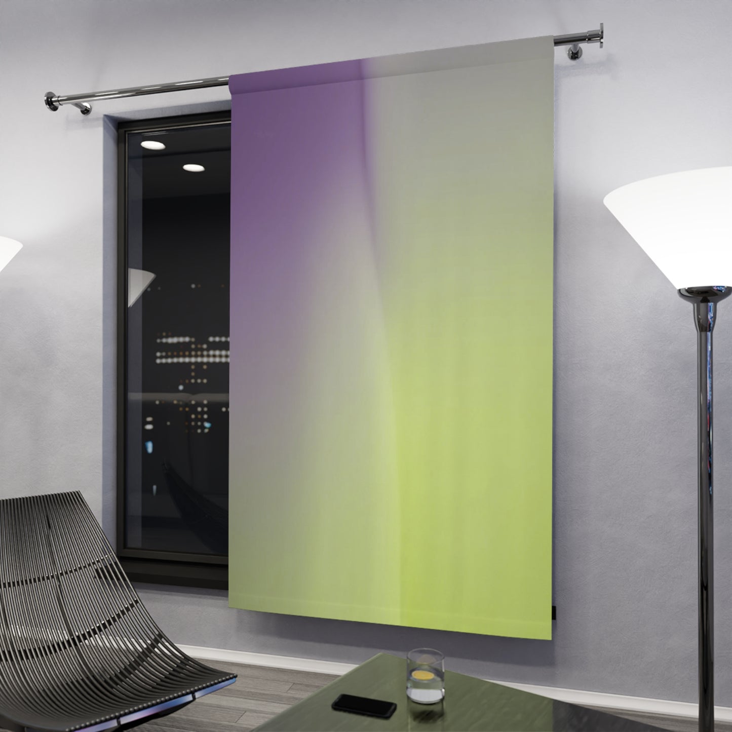 Purple Golden Fade Window Curtain, 50" x 84", blackout