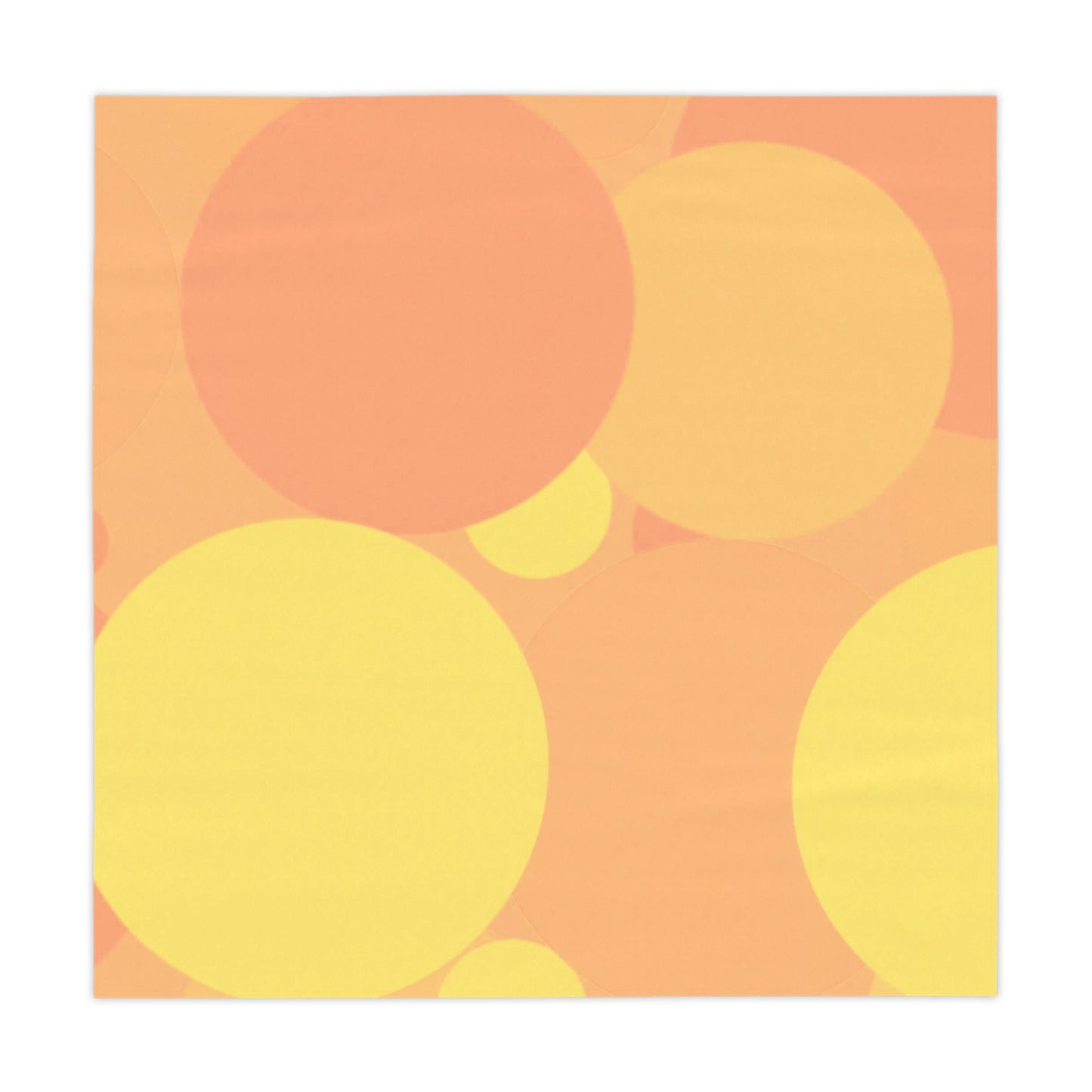 Pastel Bright Oranges Patches Tablecloth, 55" x 55"