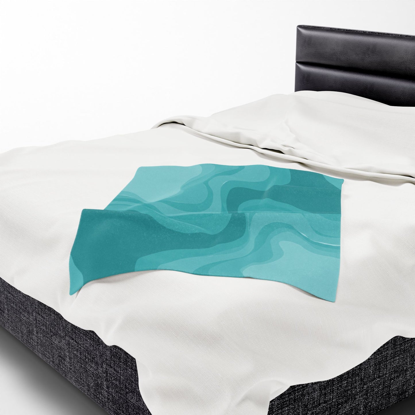 Tif Green Wavey Velveteen Plush Blanket, 30" x 40"