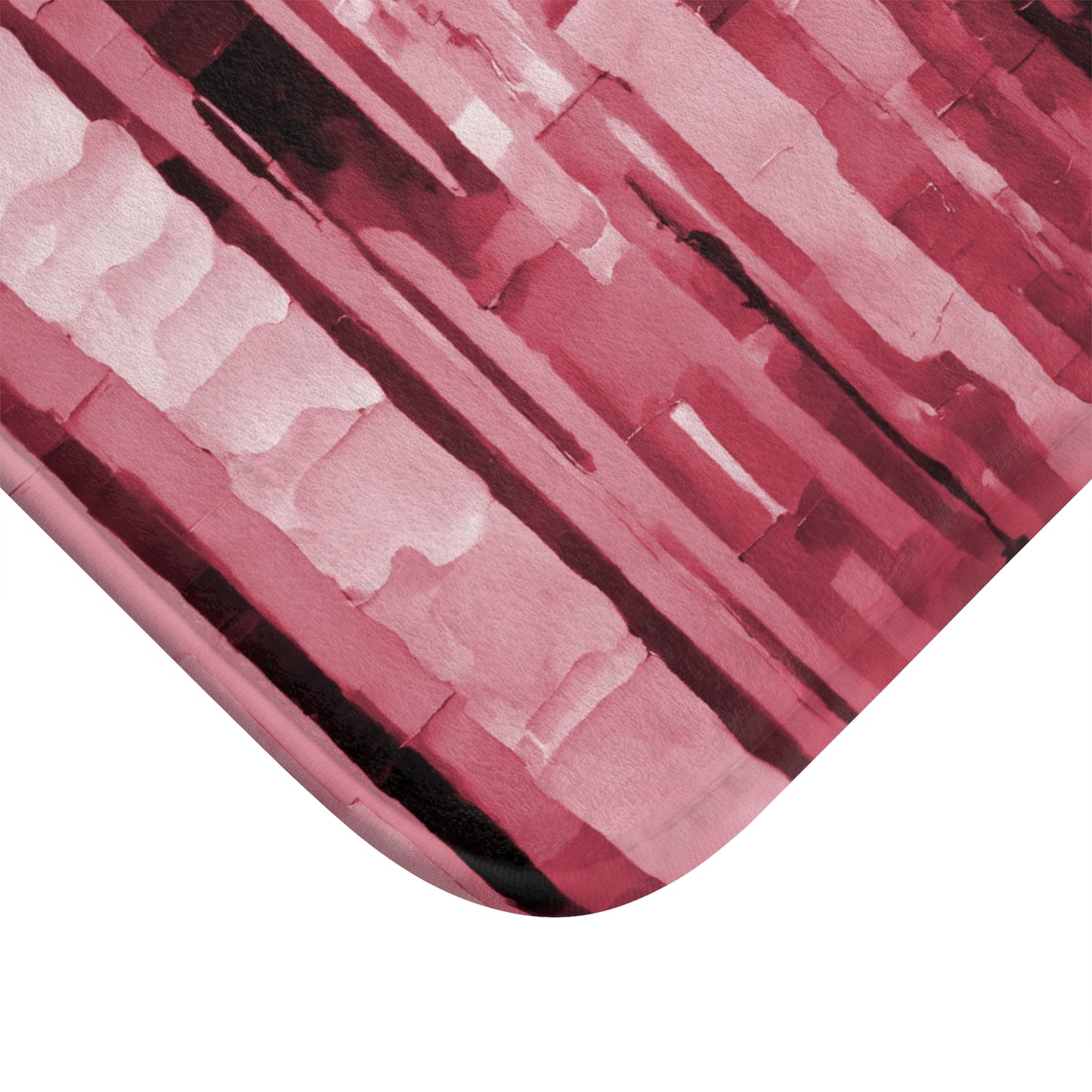Striped Ruby Bath Mat, 24" x 17"