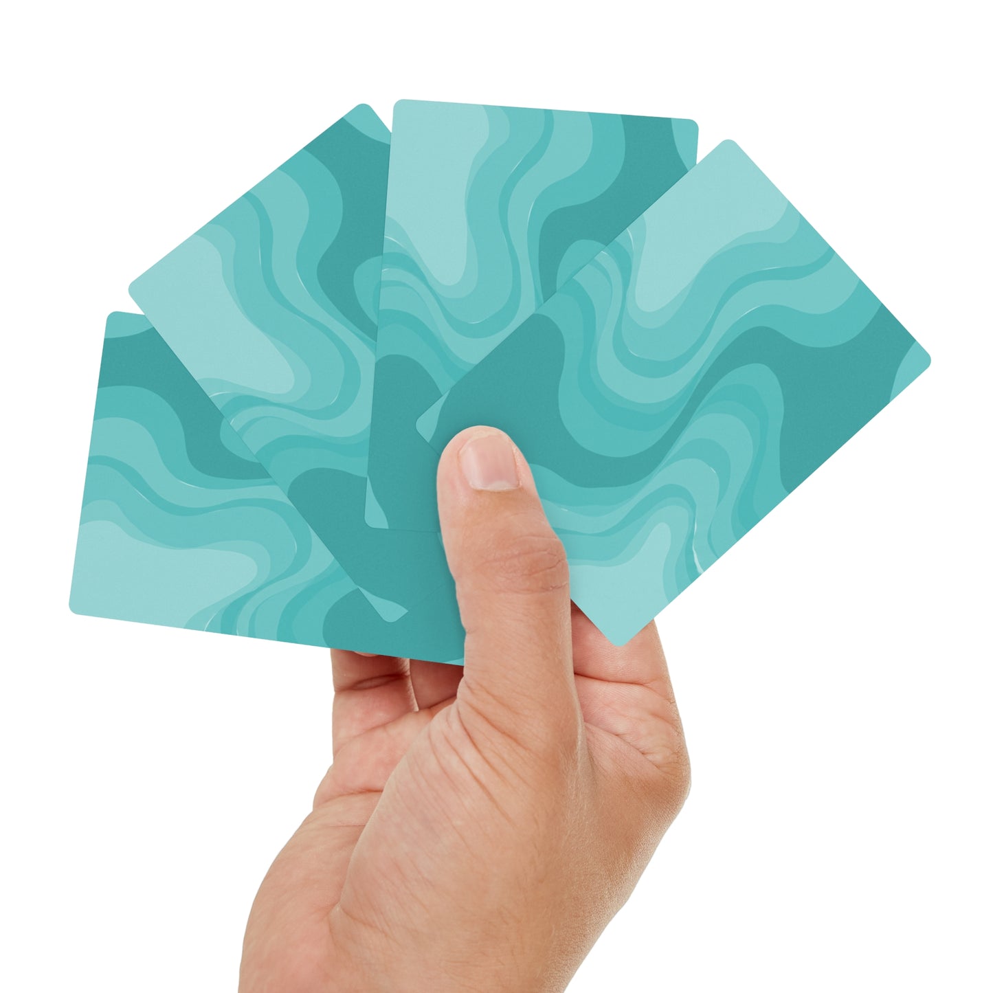Tif Green Wavey Poker Cards