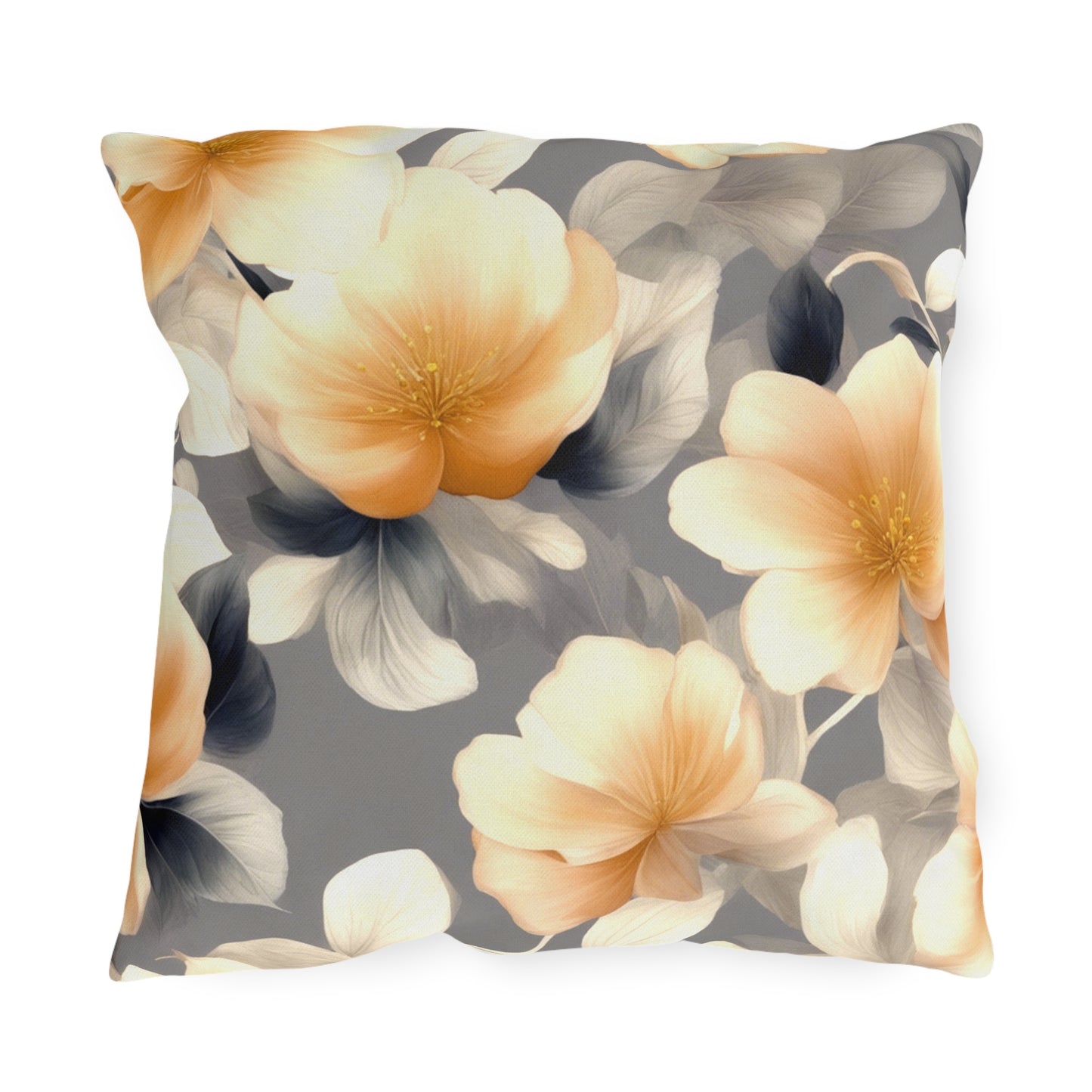 Soft Blossom Floral Bunch 18" x 18" Outdoor Pillow