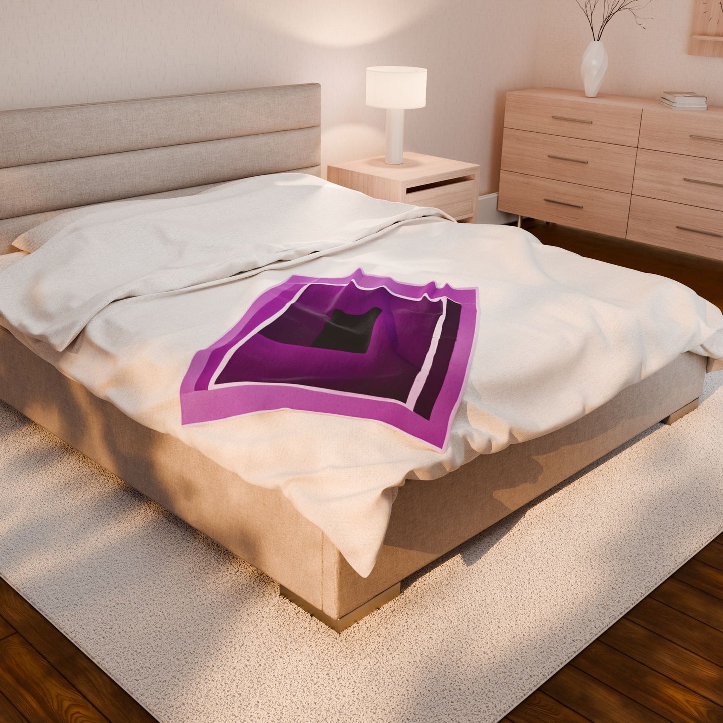 Magenta Shadow Velveteen Plush Blanket, 30" x 40"