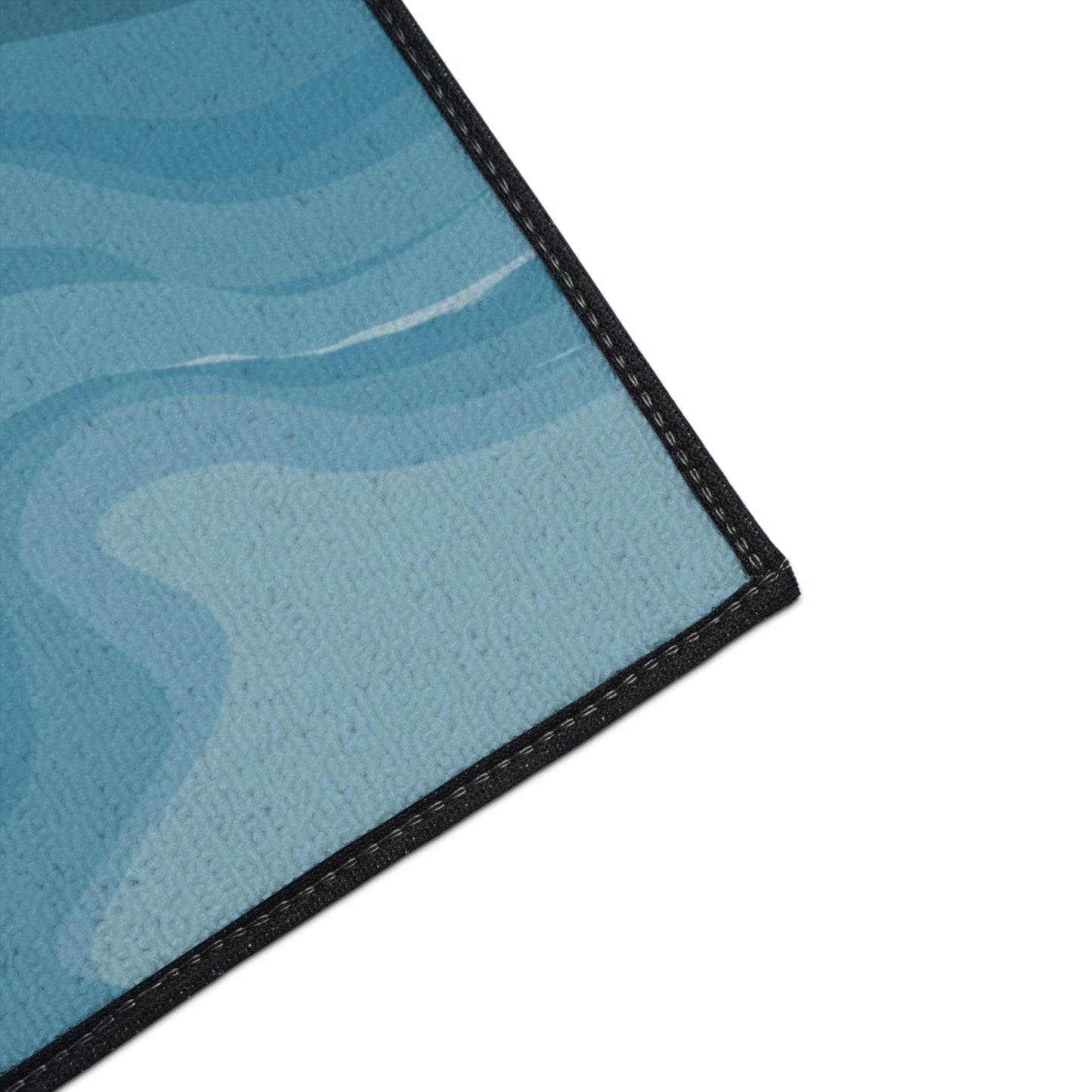 Sky Blue Wavey 24" x 36" Heavy Duty Floor Mat