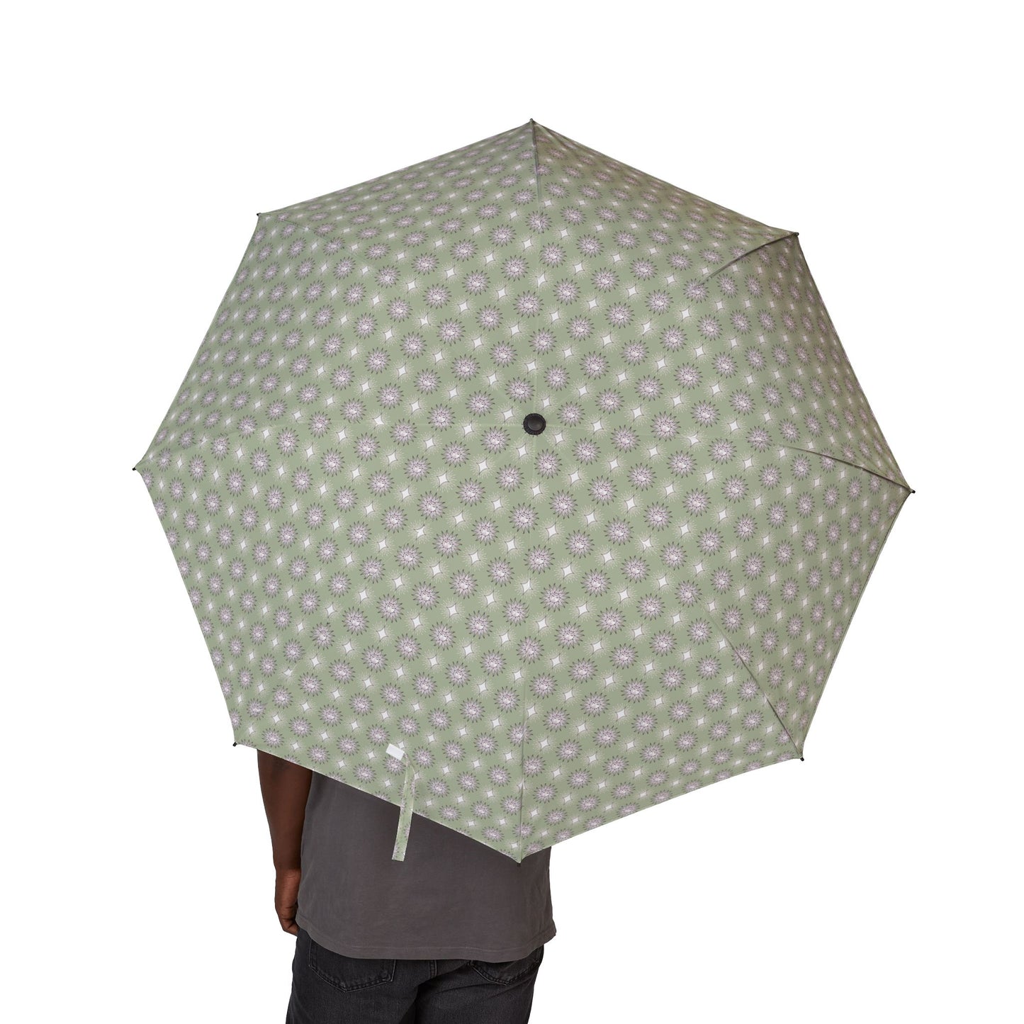 Olive Star-crossed Bodies Foldable Umbrella - Compact & Chic