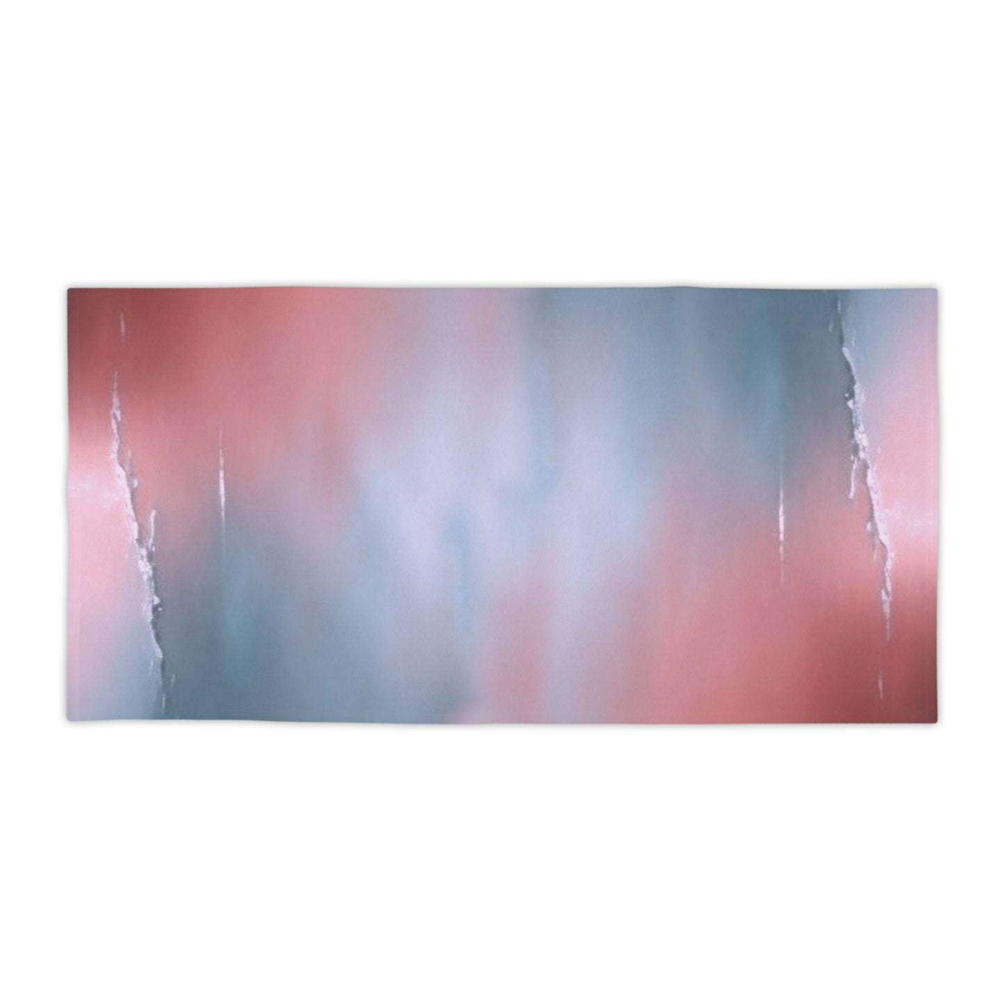 Gray Sea Pink Fog Beach Towel, 30" x 60"