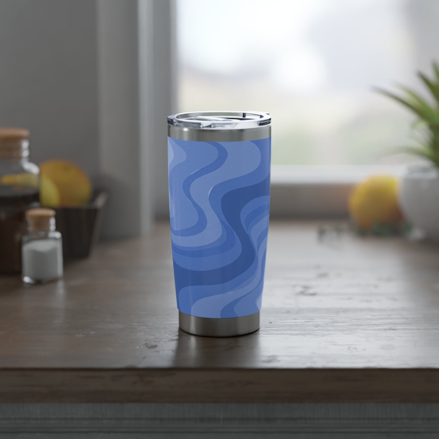 Deep Blue Wavey Vagabond 20oz Tumbler