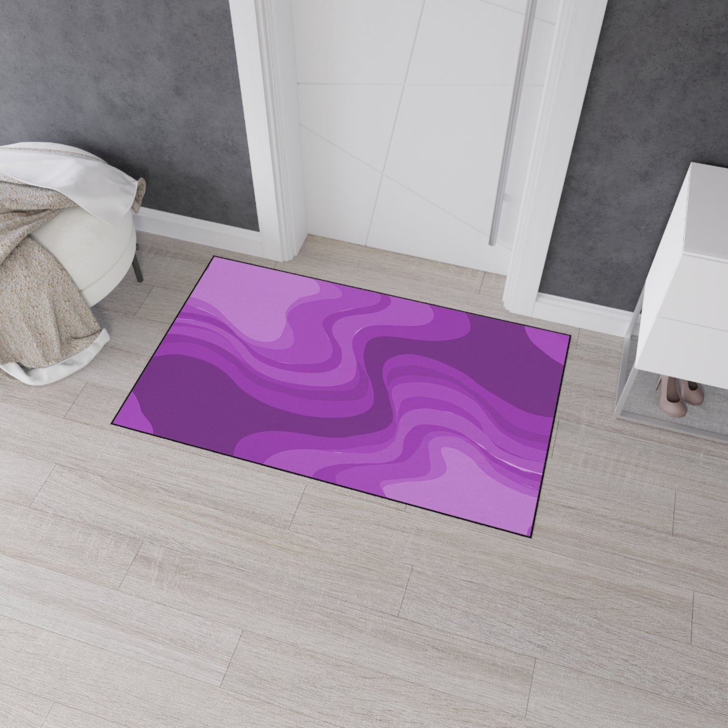 Wavey Purple Wavey 36" x 60" Heavy Duty Floor Mat