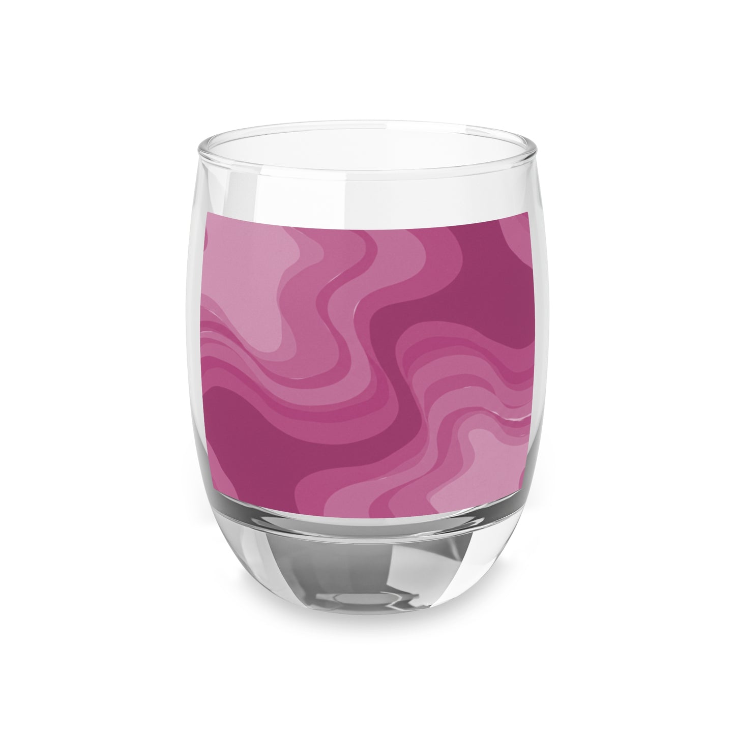 Pinky Mauve Wavey Whiskey Glass, 6 oz