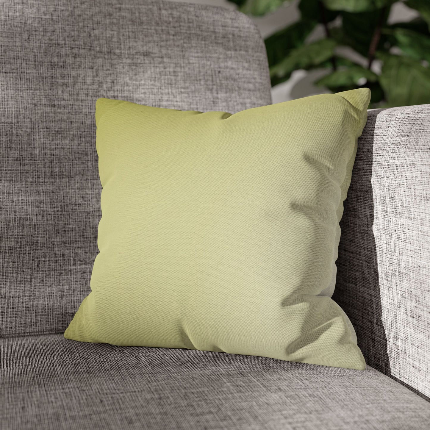 Lemon Fade Spun Polyester Square Pillowcase, 14" x 14"
