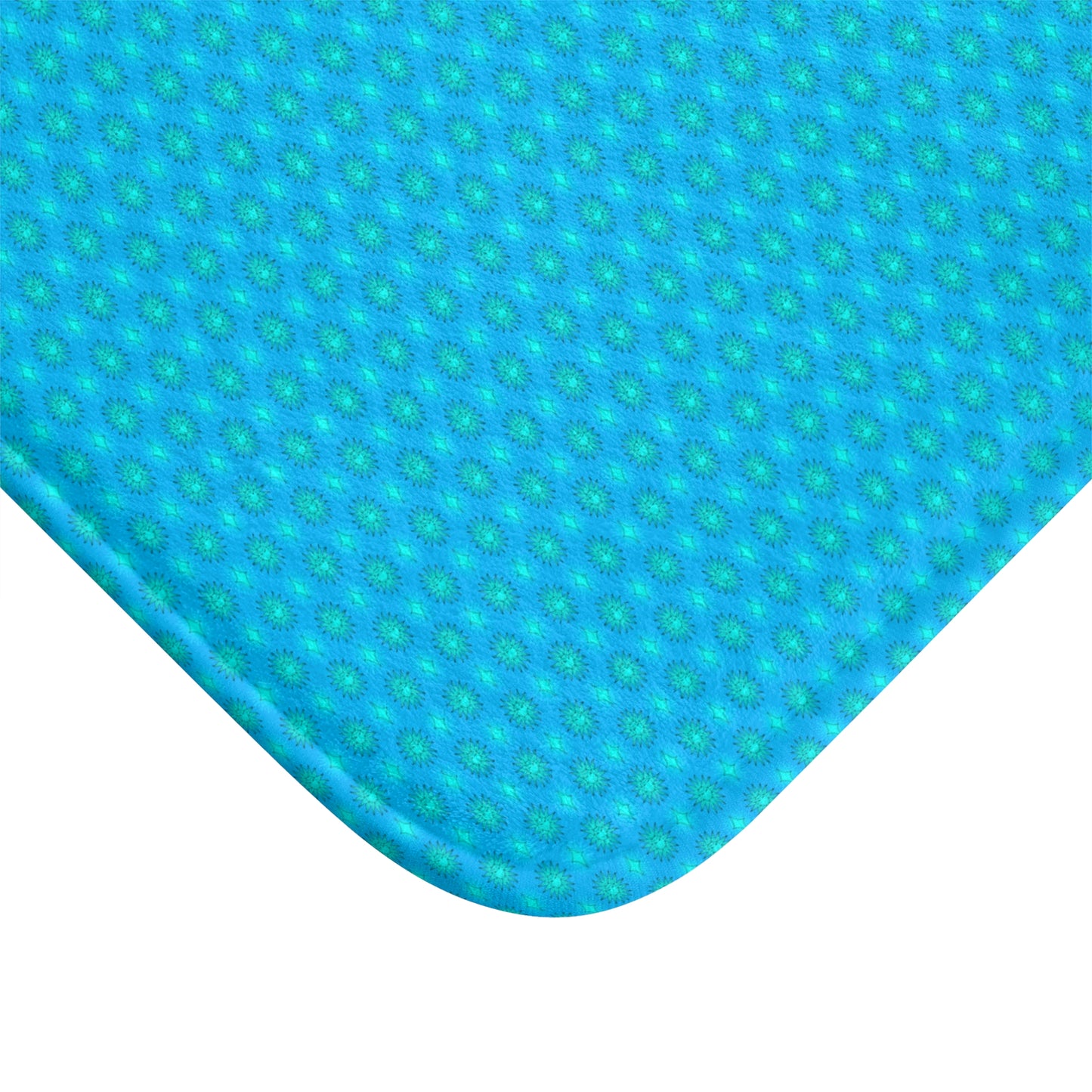 Blue Green Star-crossed Bodies 24" x 17" Bath Mat