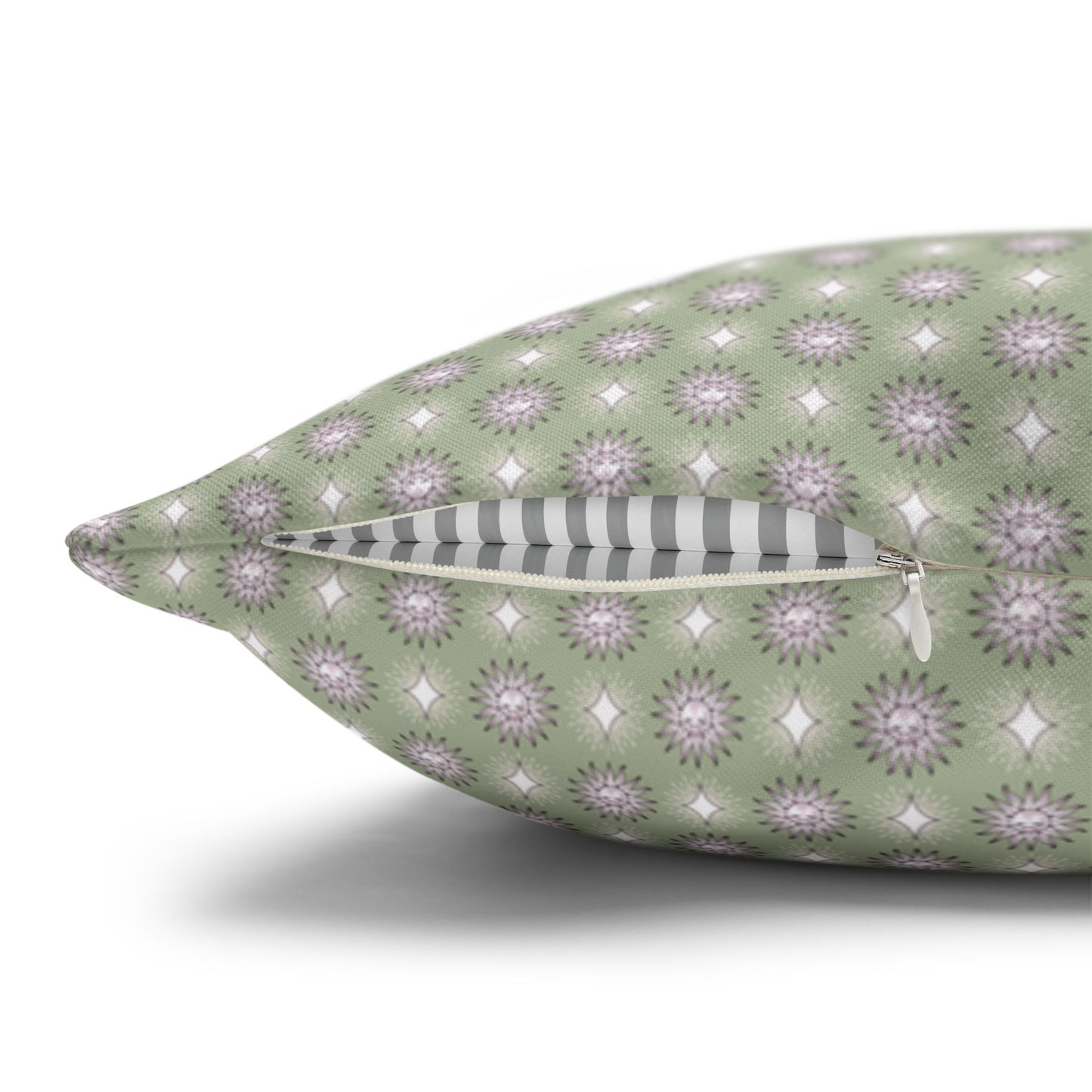 Olive Star-crossed Bodies Spun Polyester Square Pillowcase, 14" x 14"