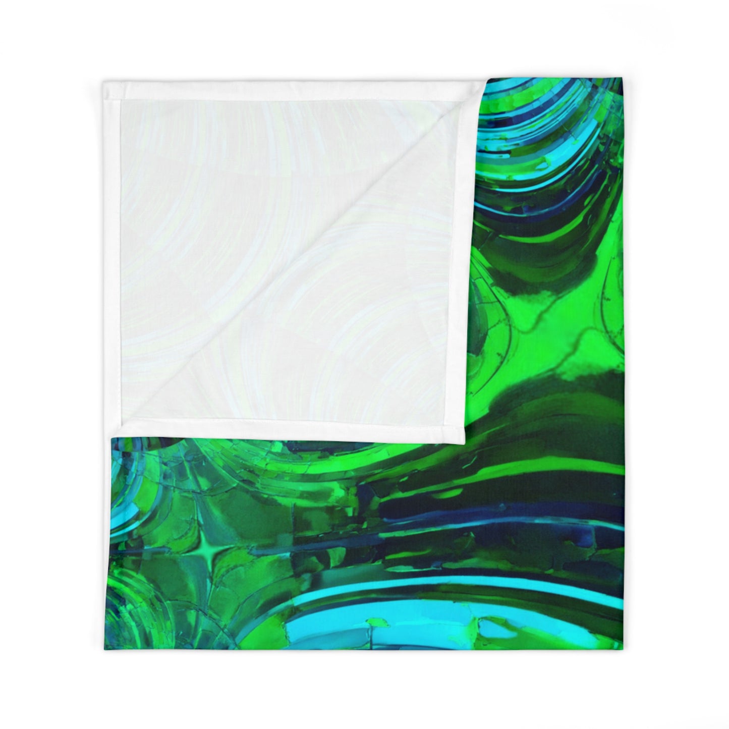 Uzi Spiral Blue Green Baby Swaddle 30″×40″ Blanket