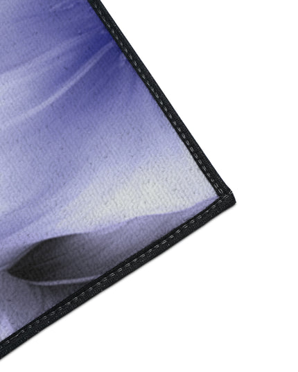 Indigo Blossom Floral Bunch Heavy Duty Floor Mat, 48" x 72"