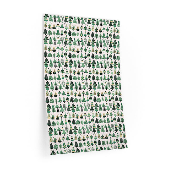 Mini Vintage Green Trees Wall Decals, 24' x 36'