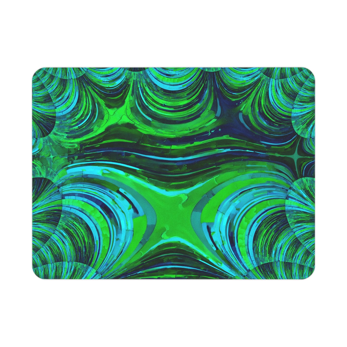 Uzi Spiral Blue Green Toddler Blanket, 30" x 40"