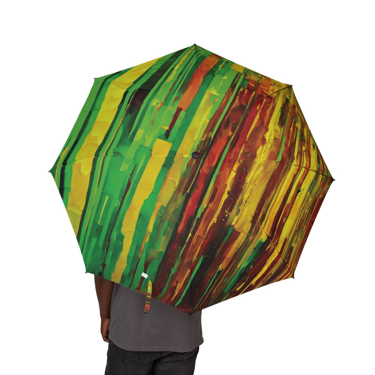 Striped Beta Foldable Umbrella - Compact & Chic
