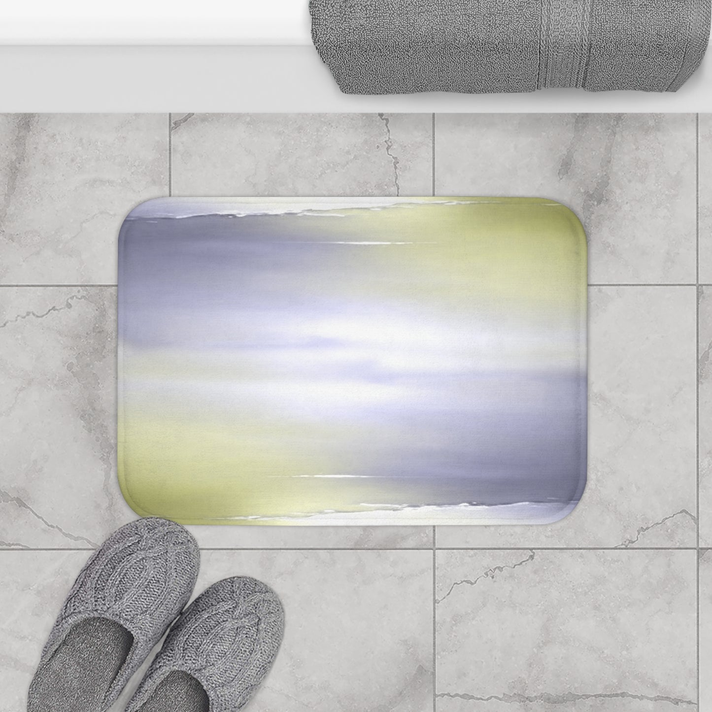 Lavender Sea Golden Fog 24" x 17" Bath Mat