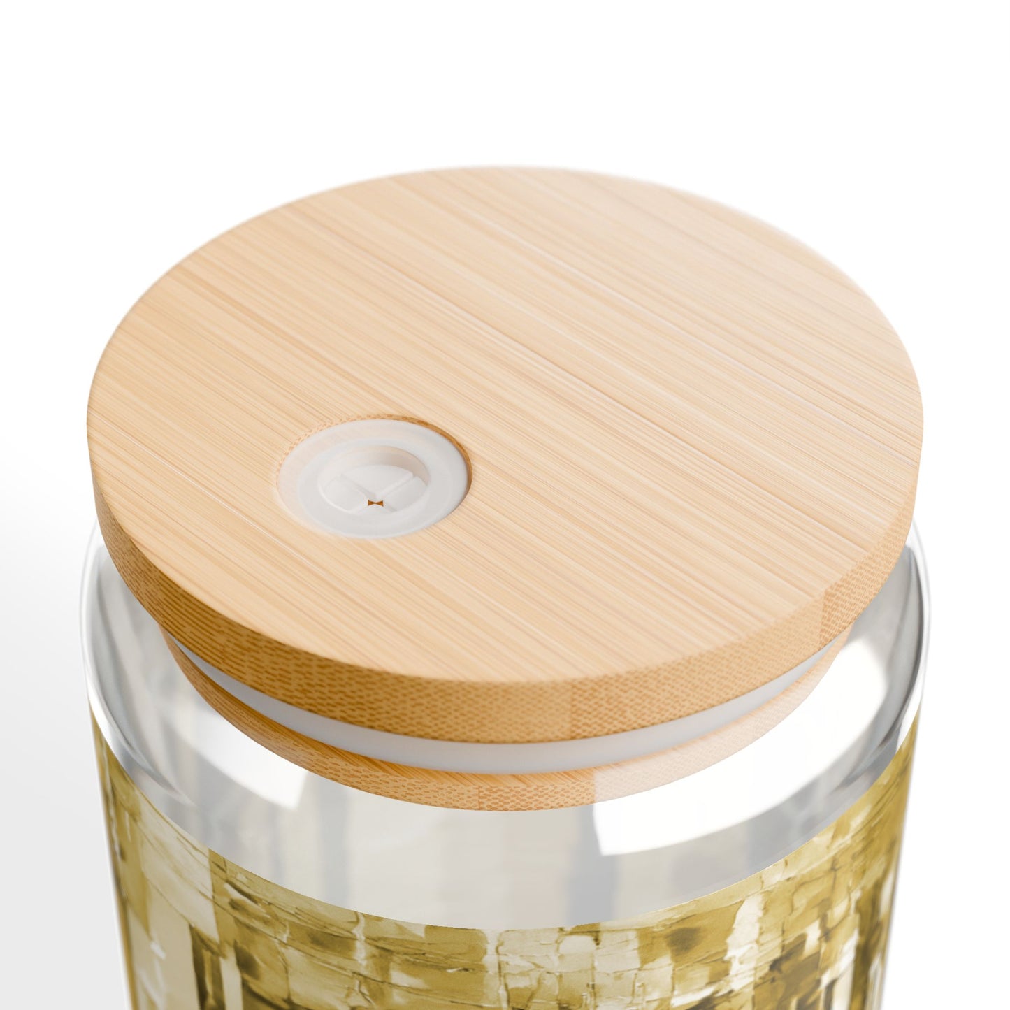 Striped Light Brown Sipper Glass, 16oz