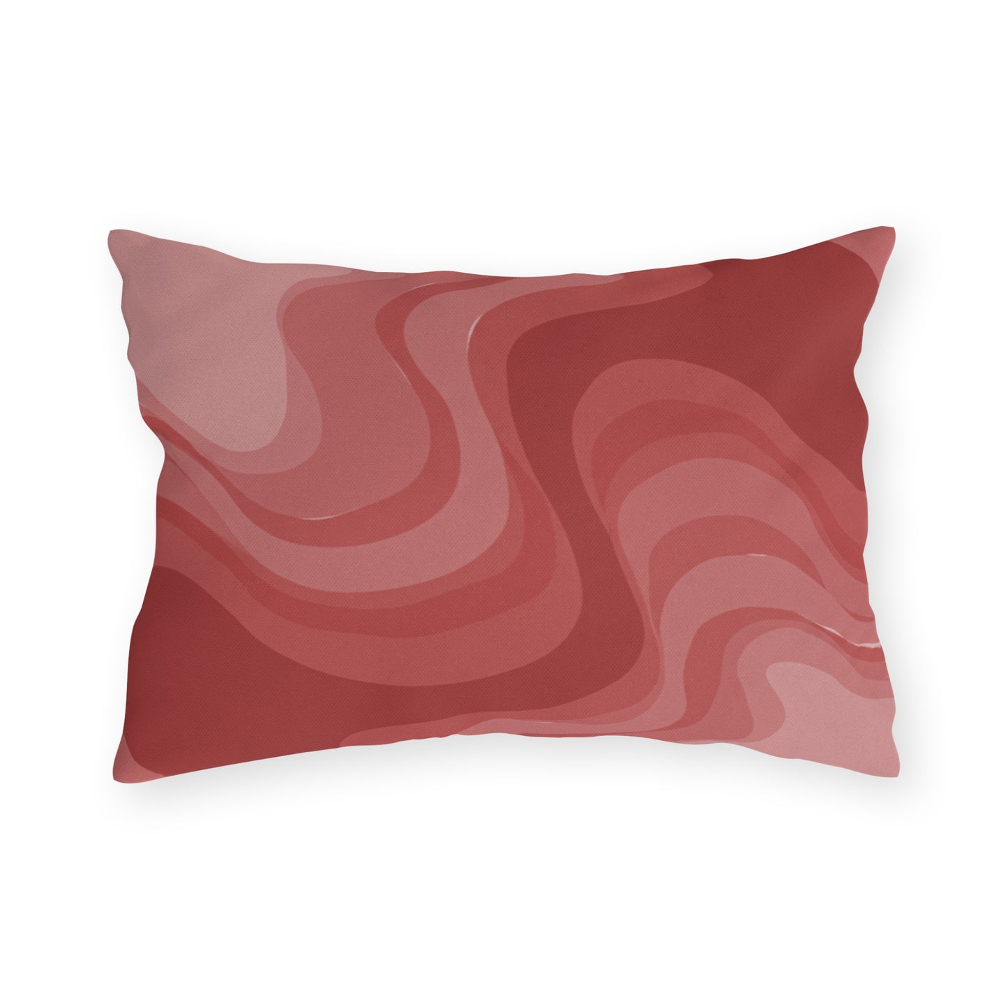 Power Red Wavey 20" x 14" Outdoor Pillow