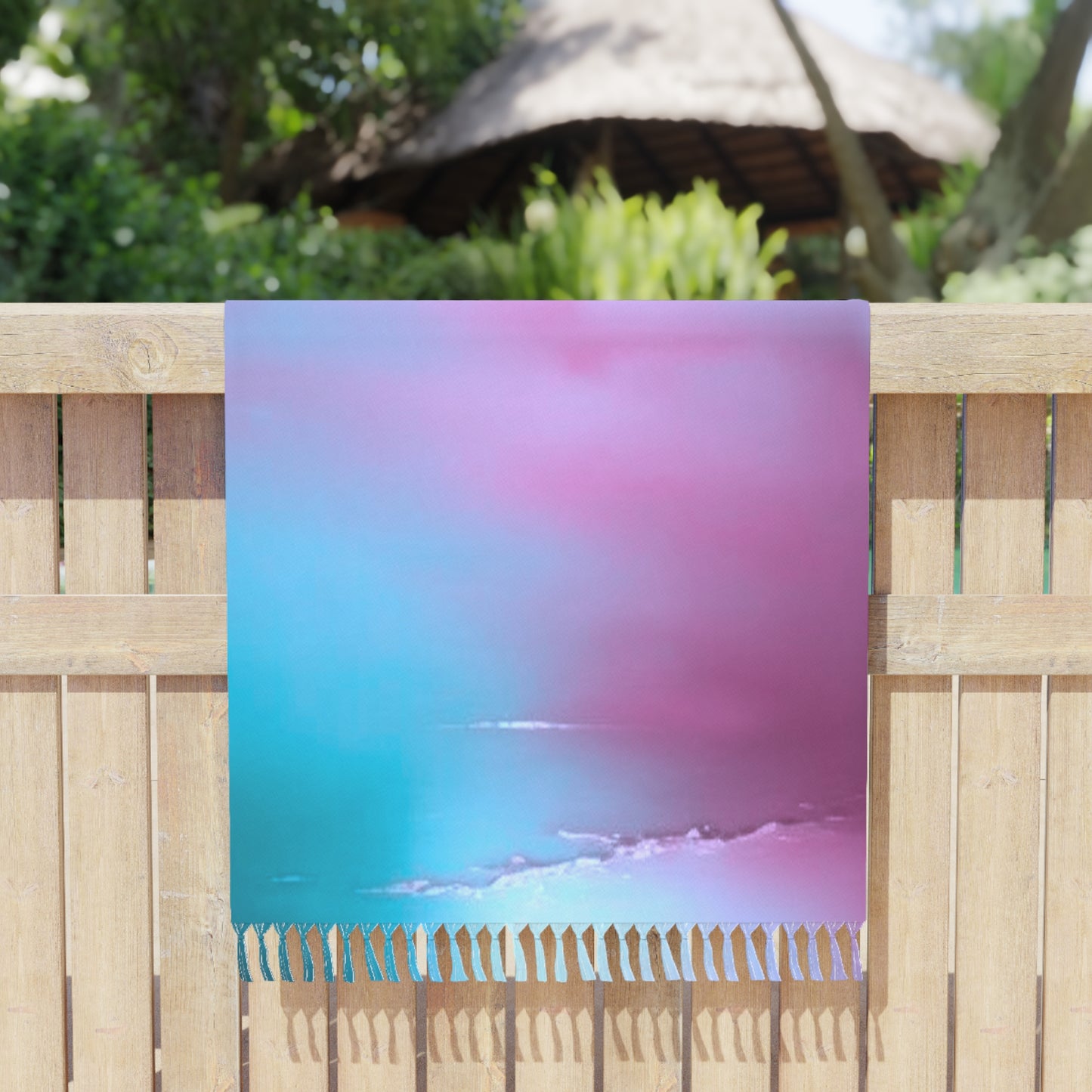 Wine Sea Blue Fog 38" × 81" Boho Beach Cloth