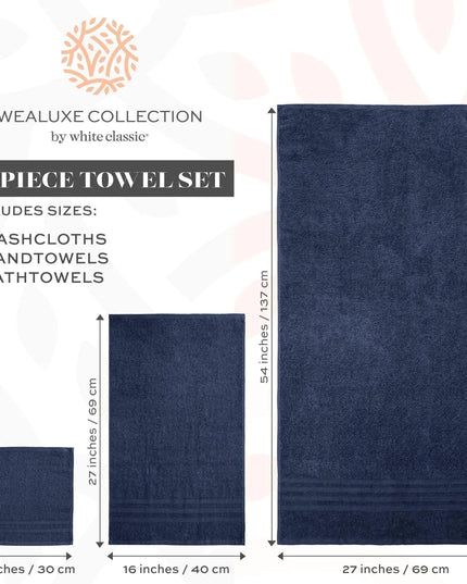 Product Description:  12-Piece Bath Towel Set: Includes everything you need for a complete bathroom refresh.  Premium Quality: Made from 100% soft, absorbent cotton for ultimate comfort and durability.  Luxurious Feel: Gentle on the skin, ideal for everyd