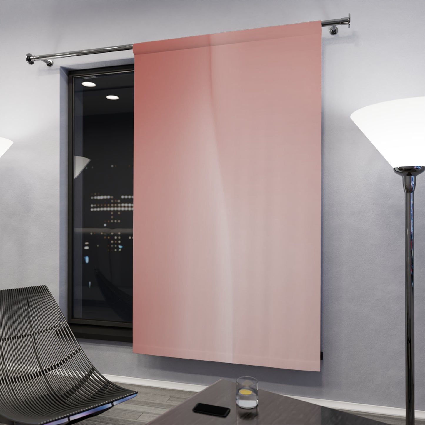 Rose Red Fade Window Curtain, 50" x 84", blackout