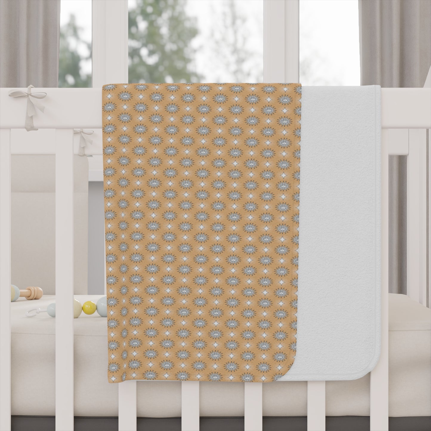 Tan Sunset Star-crossed Bodies Toddler Blanket, 30" x 40"