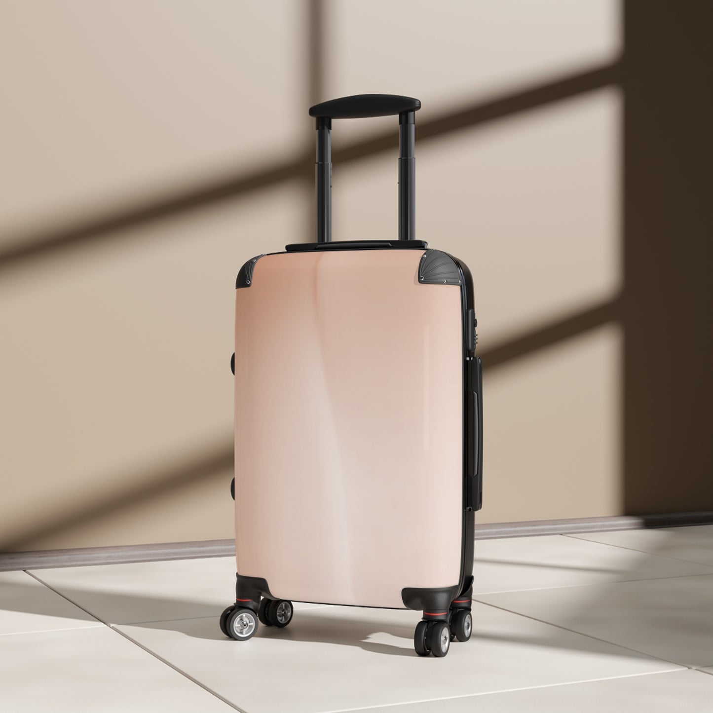 Soft Fade Fade Small Suitcase with built in lock, 4 double-wheels, telescopic handle, and ABS back hard-shell