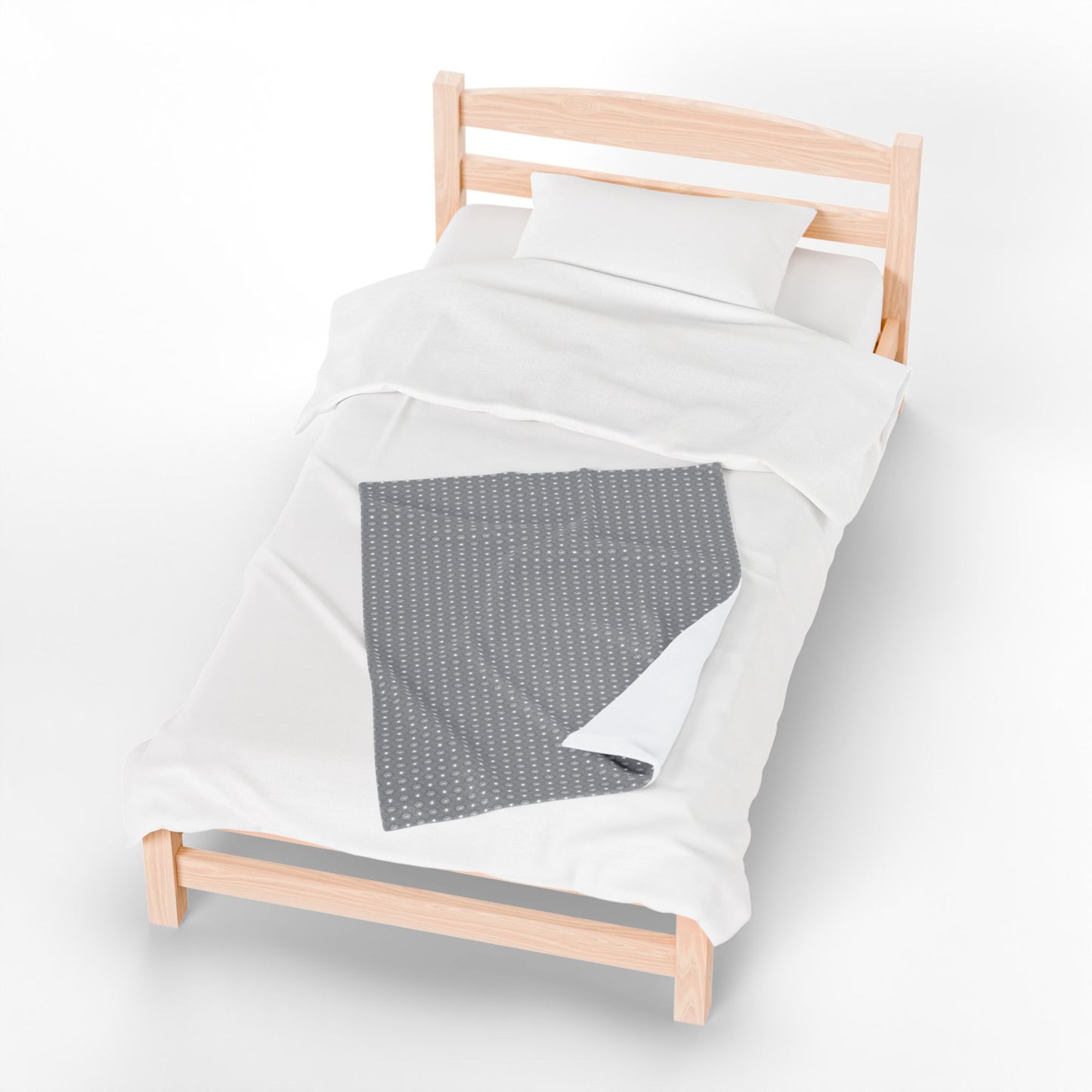 Desaturated Star-crossed Bodies Velveteen Plush Blanket, 30" x 40"