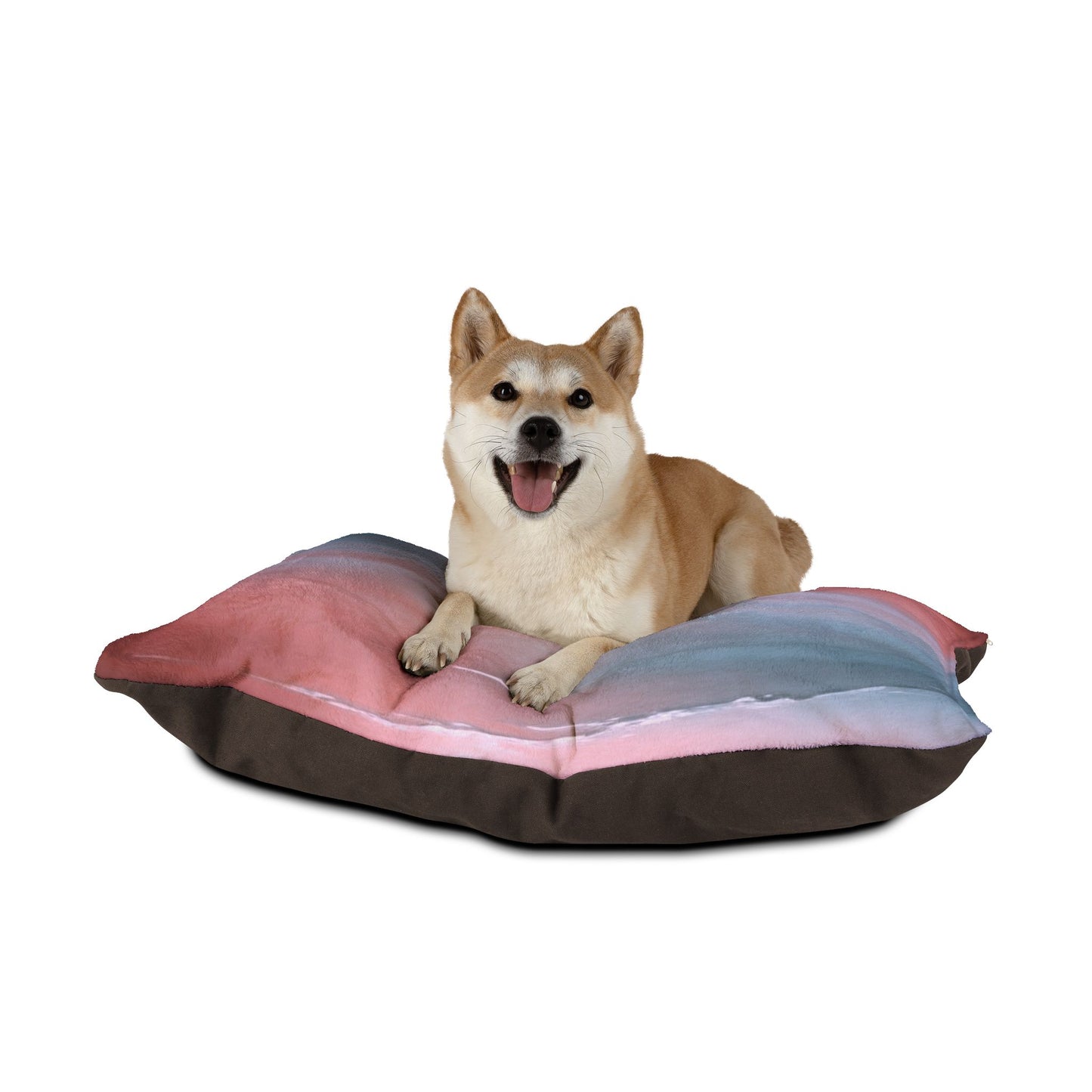 Gray Sea Pink Fog 40" × 30" Pet Bed