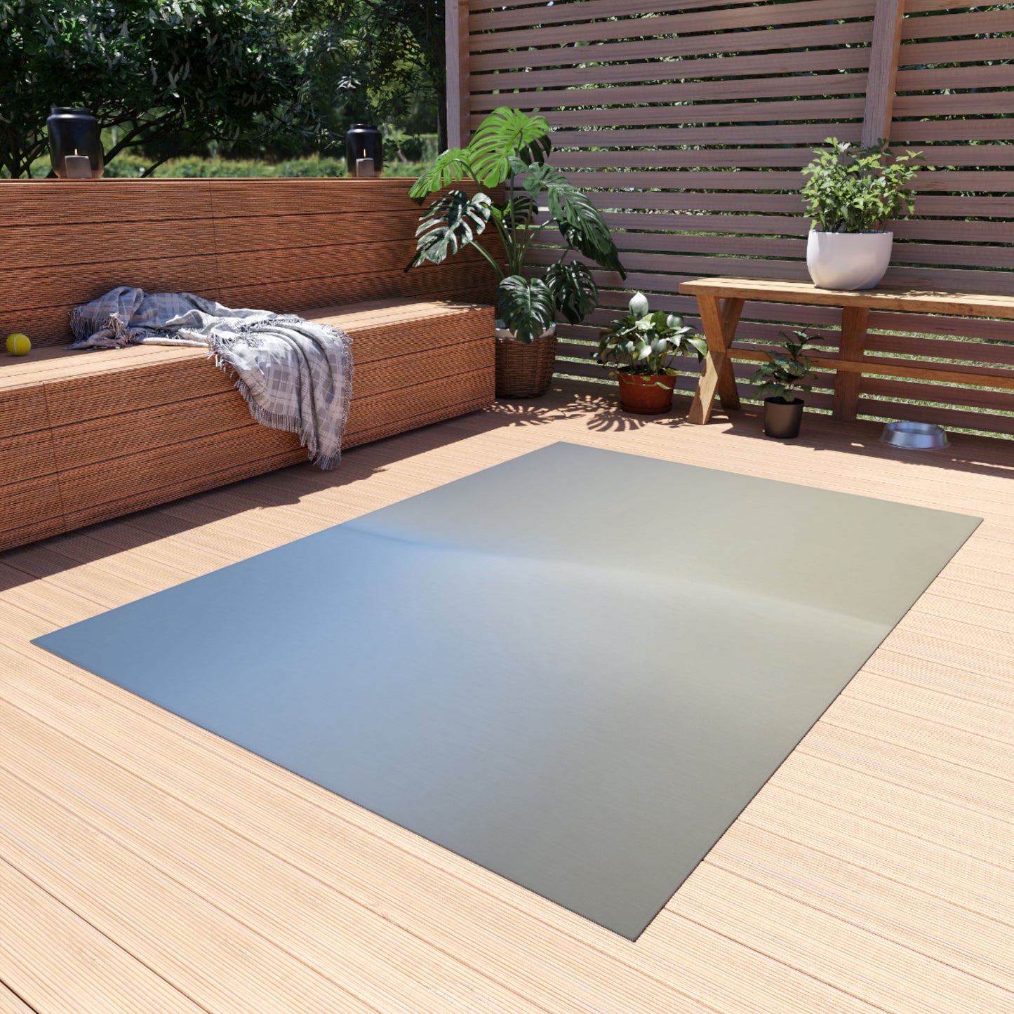 Cobalt Fade Outdoor Rug, 60" x 84"