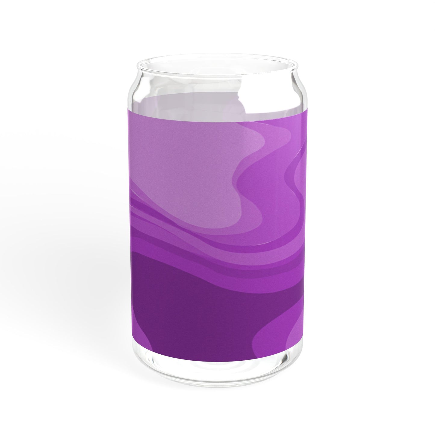 Wavey Purple Wavey Sipper Glass, 16oz