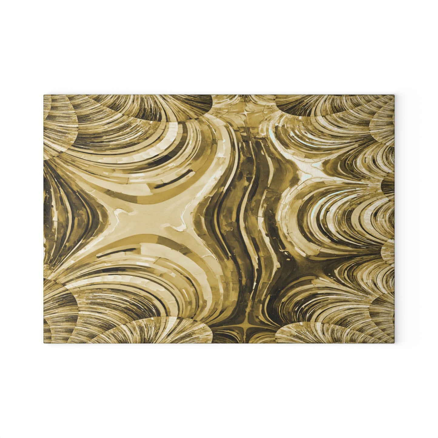 Uzi Spiral Light Brown Pastel 8" x 11" Glass Cutting Board